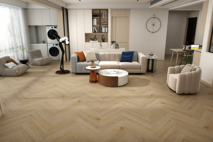 Каменный SPC ламинат Steinholz Herringbone Бреннер STH041H (640х128х4.5 мм)