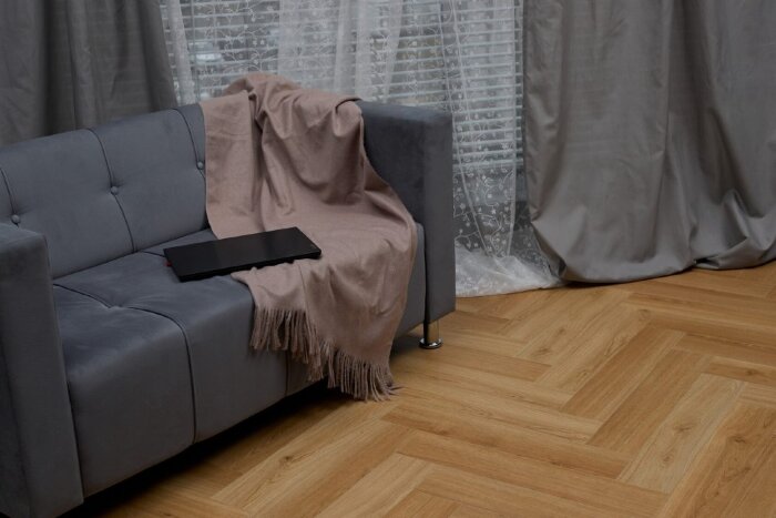 Каменный SPC ламинат Steinholz Herringbone Халлайн STH058H (640х128х4.5 мм)